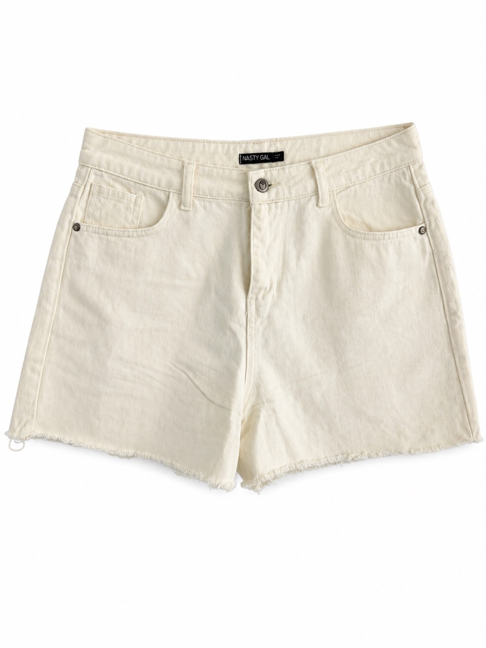 Nasty Gal Off-White Denim Cutoff Shorts Size US 10